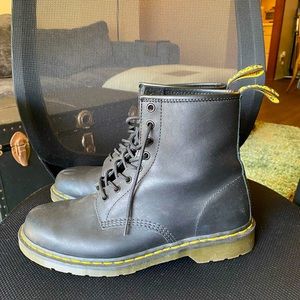 Matte black greasy 1460 doc martens